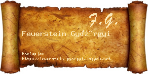 Feuerstein Györgyi névjegykártya
